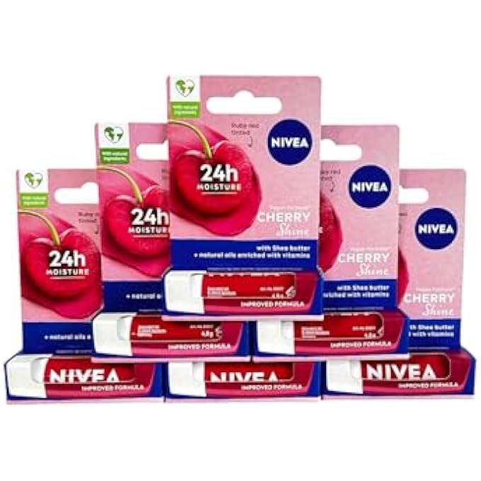 A KISS OF CHERRY FLAVORED TINTED LIP CARE SPF 10-0.17OZ LIP BALM (PACK OF 6)